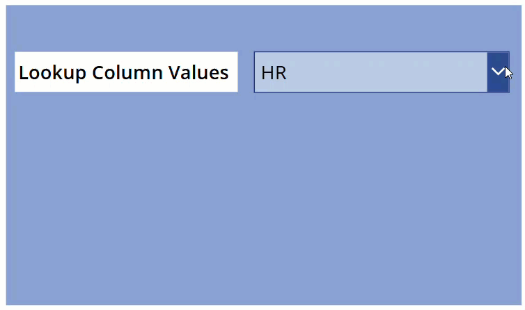 how to get sharepoint lookup column values into power apps dropdown