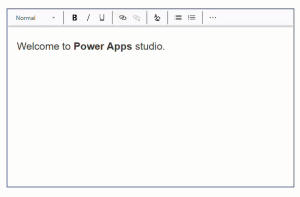 powerapps rich text editor's default value