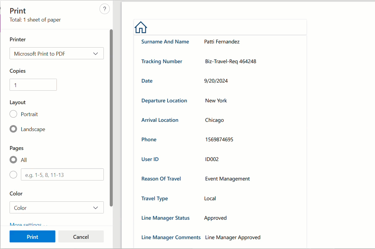 print function in power apps to save file as pdf