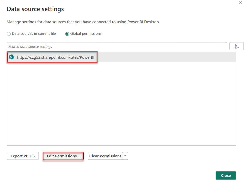 Access to the resource is forbidden error in Power BI