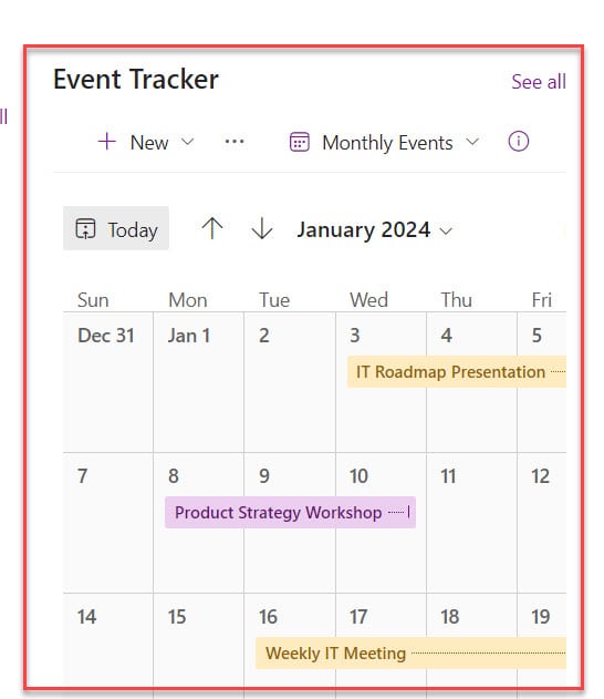 create sharepoint calendar