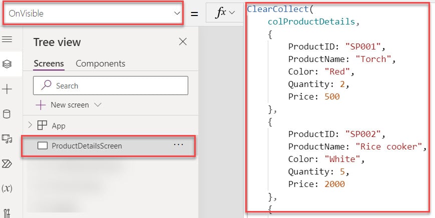 Add a Column in Power Apps Collection