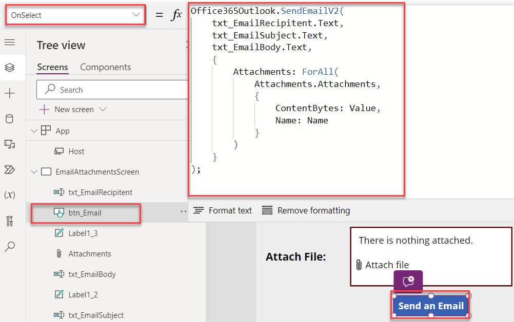 add attachment control in powerapps