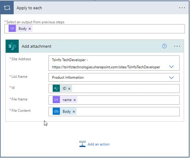 How to save microsoft forms attachments to sharepoint with power automate