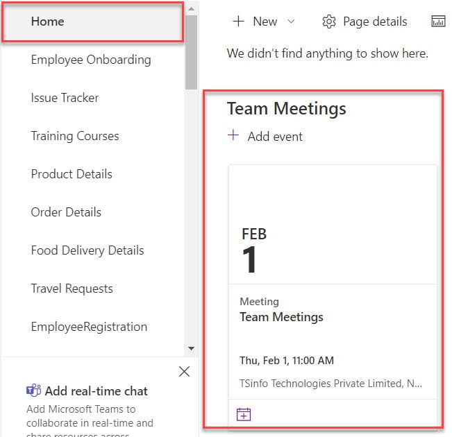 how to create a calendar in sharepoint online