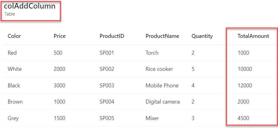 How to Add Column in Power Apps Collection