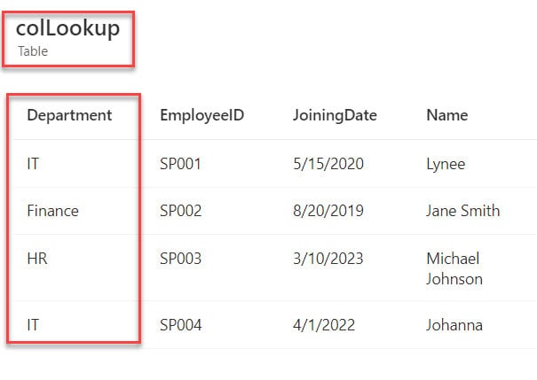 add column to existing collection in power apps