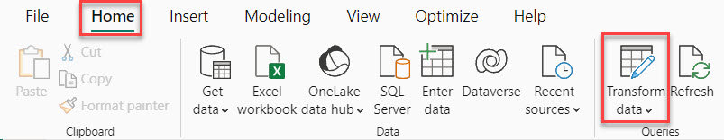 add data into existing table in power bi