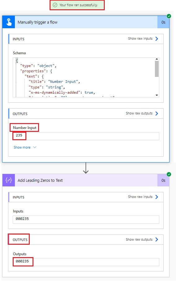 Add Leading Zeros to Text with the Substring Function in Power Automate