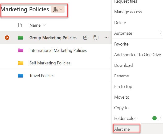 alert in sharepoint