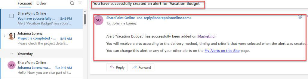 alerts in sharepoint