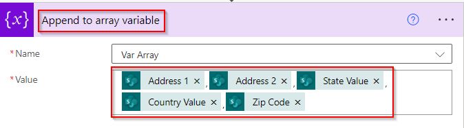 append multiple values dynamically using Power Automate flow