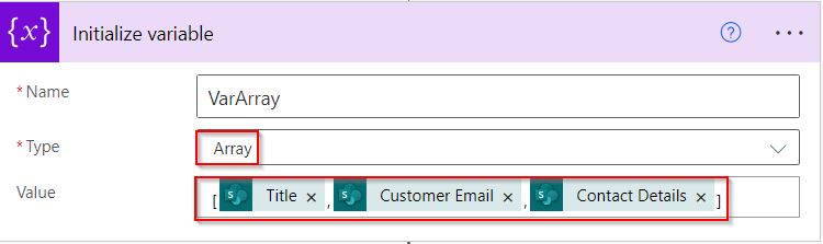 append string value to an array dynamically using flow