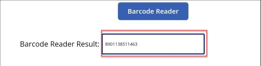 barcode reader powerapps