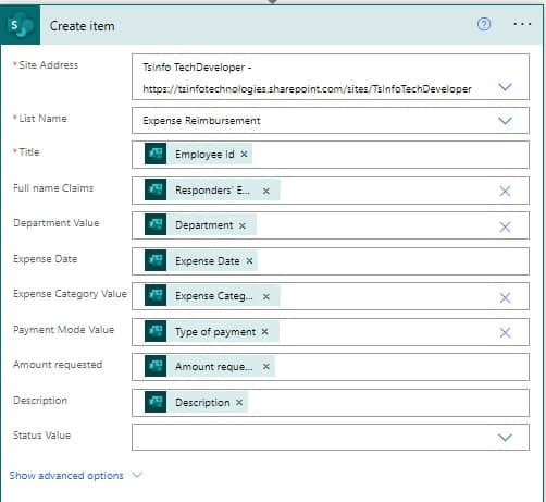 By using flow create automated expense reimbursement