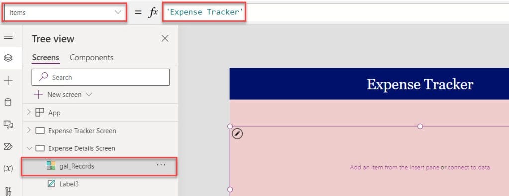 Calculate sum of Power Apps data table column