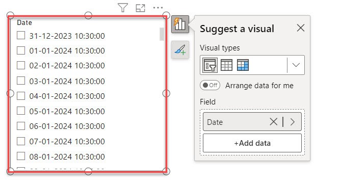 calendar slicer in power bi