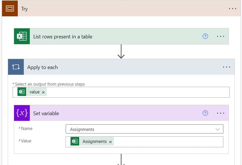  catch error message in power automate