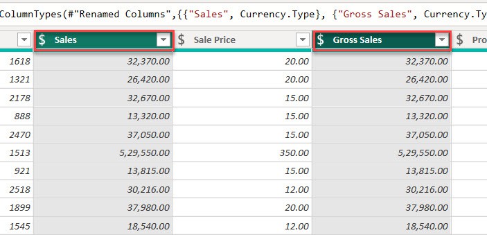 Change Column Data Type Power Query Editor Power BI