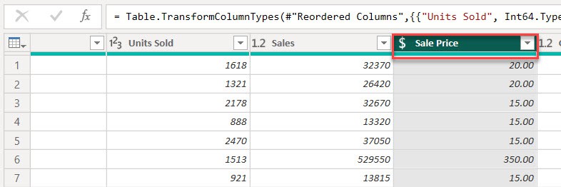 how to change the data type in power bi