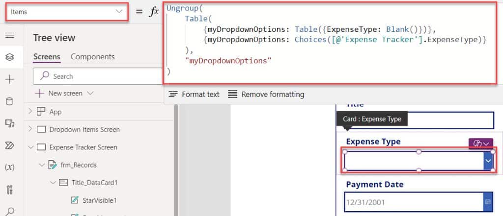 Check If a Dropdown Control is Empty in PowerApps