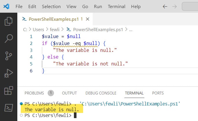 Check if a Variable is Null or Empty in PowerShell