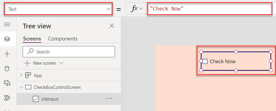 checkbox in powerapps