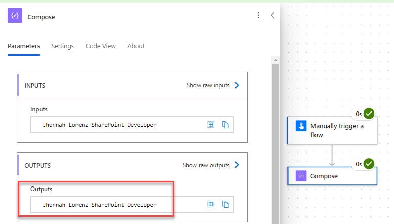 Concat dynamic content Power Automate