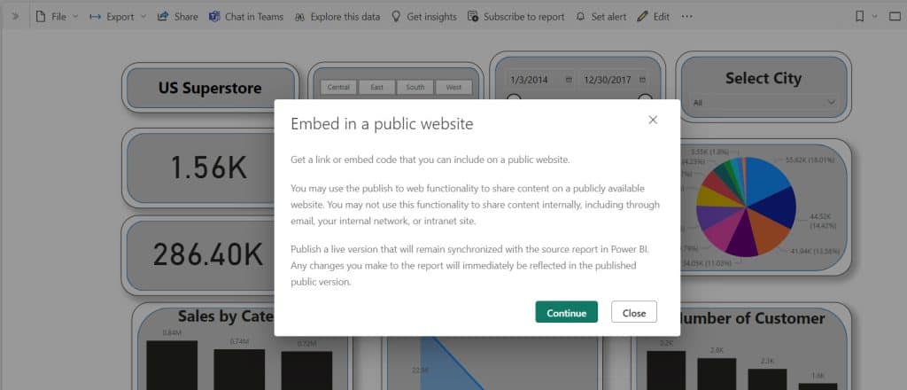 Contact your admin to enable embed code creation Power bi