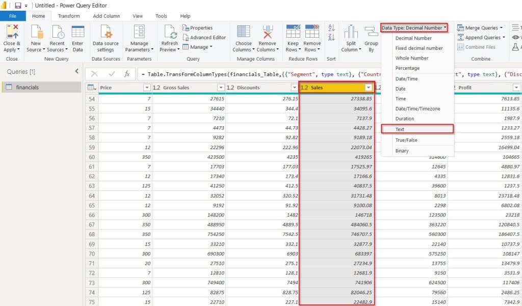 Convert Decimal to Text using Power Query