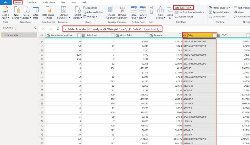 Convert Decimal to Text using Power Query example