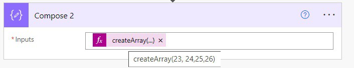 Convert integer to Array Power Automate