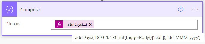 convert integer to date in Power Automate