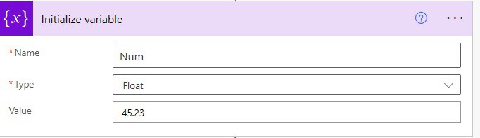 convert number to round down in Power Automate