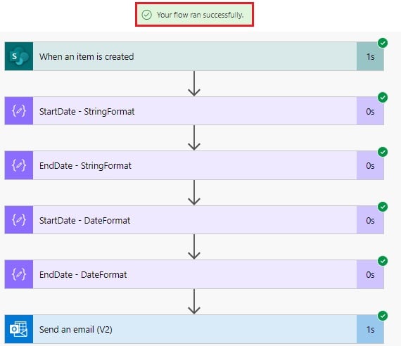 Convert string date and string time from SharePoint List using power automate flow