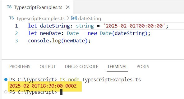 Convert String to Date in TypeScript