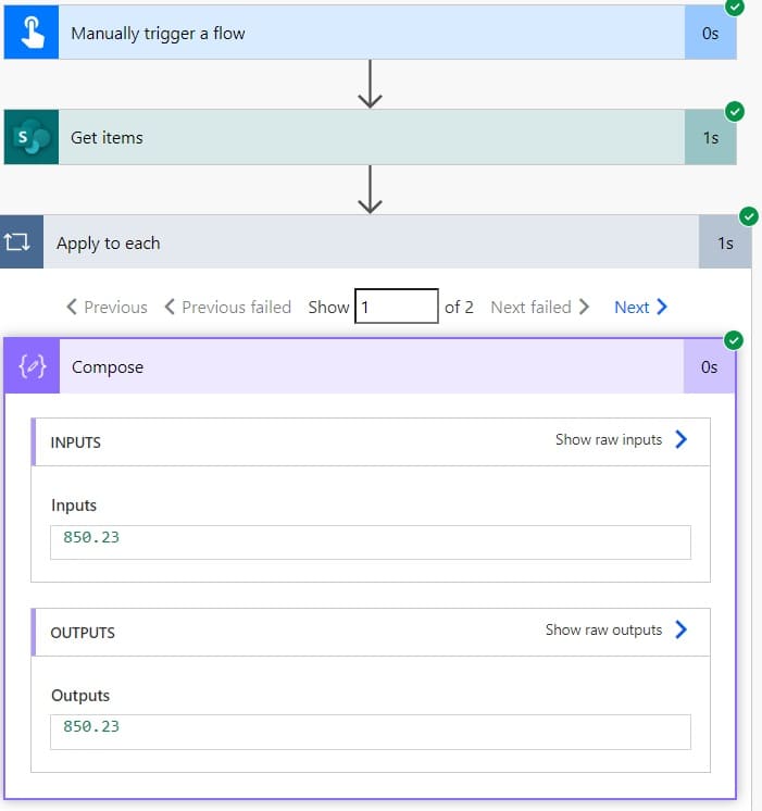 convert string to float in power automate