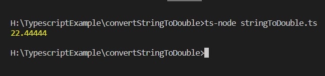 convert the string to double in typescript using the + operator.