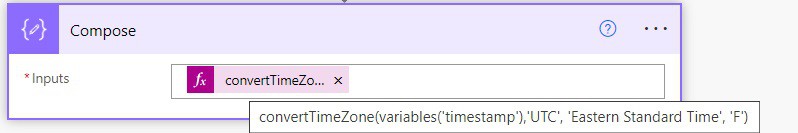 converttimezone power automate