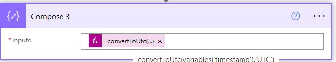 converttoutc power automate