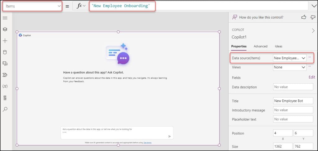 Copilot Control in Power Apps