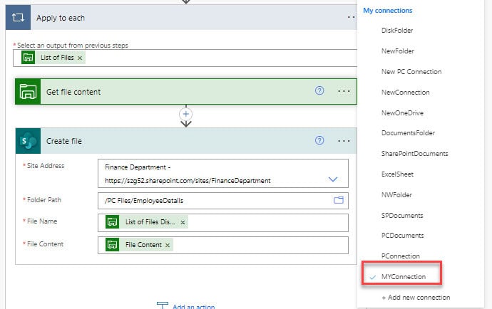 Copy new files from your PC to SharePoint Power Automate