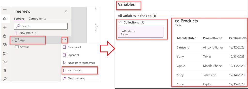 countif function in powerapps