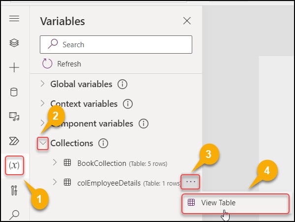 create a collection powerapps