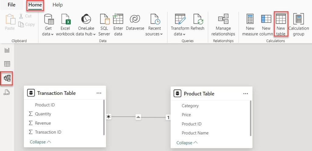 Create a New Table From the Existing Two Tables  in Power BI 