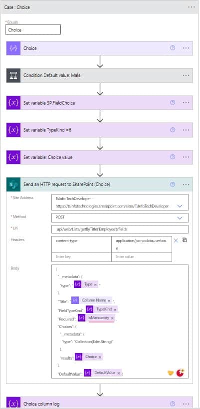 Create a SharePoint list and columns of multiple data type from an excel using Power Automate