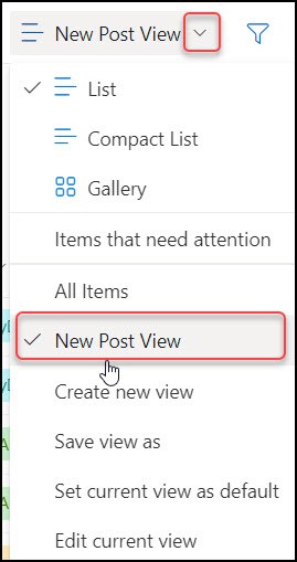 Create a SharePoint List View