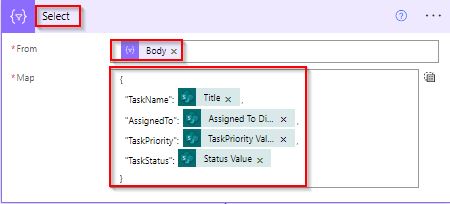 Create an HTML Table from a filter array using flow