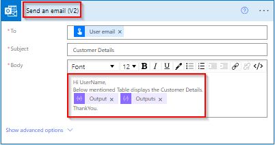 Create an HTML Table in the Power Automate flow