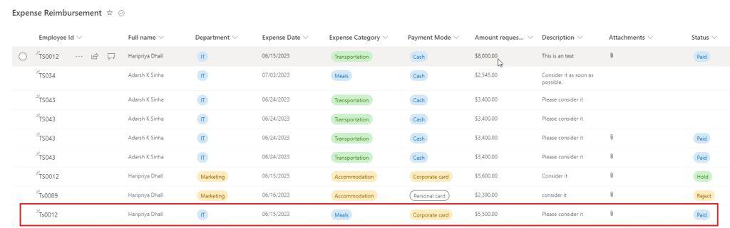 Create automated expense reimbursement using Microsoft power automate